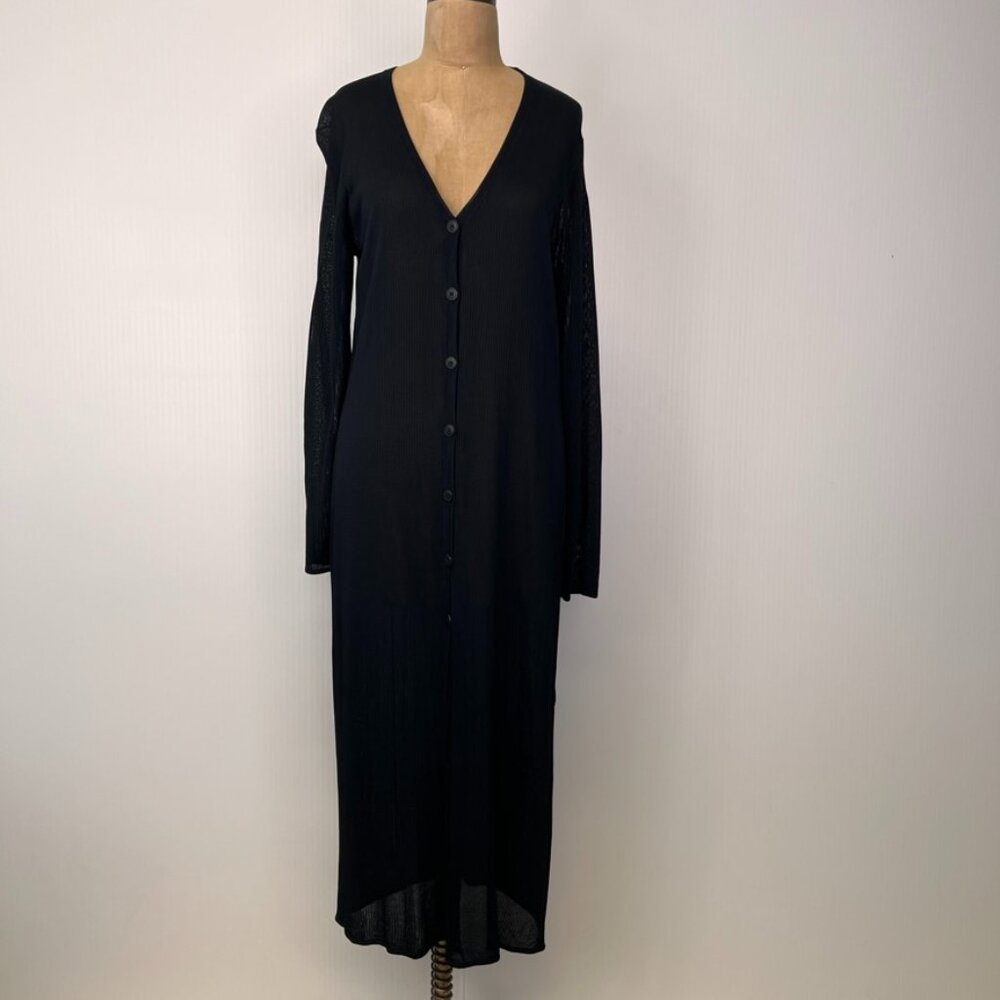 Tory Burch Cardigan Women Large Duster Button Up Sweater Work Resort Cruise Core